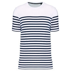 T-shirt Marini&egrave;re bio K3033 WHITE/NAVY STRIPES SENAS