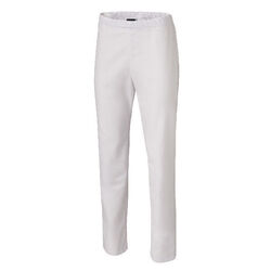 Pantalon blanc P/C taille élastique Pantalon blanc P/C taille élastique