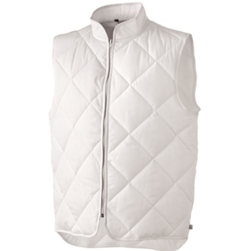 Gilet matelass&eacute; blanc col Mao