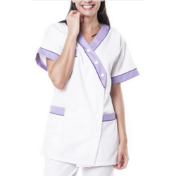 Tunique Femme MC Timme Liseré Lilas Tunique Femme MC Timme Liseré Lilas