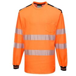 T-Shirt PW3 Haute Visibilité ML Orange/Noir T-Shirt PW3 Haute Visibilité ML Orange/Noir