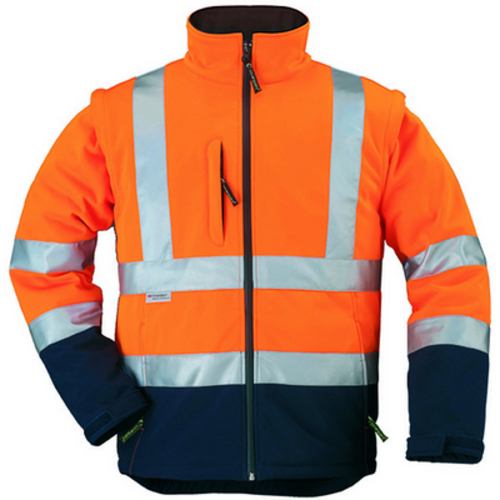 SOFTSHELL HAUTE VISIBILITE ORANGE/MARINE