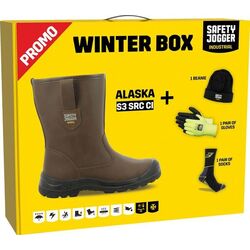 Box bottes fourr&eacute;es cuir + gants + chaussettes + bonnet SENAS